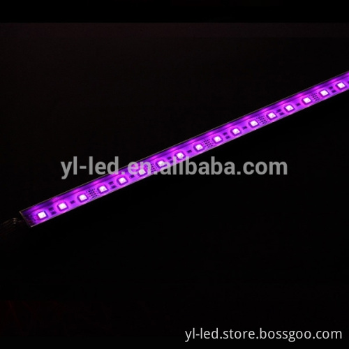Waterproof SMD 5050 led rigid strip flat aluminum profile clear lip, IP65 led rigid bar u shape aluminum profile